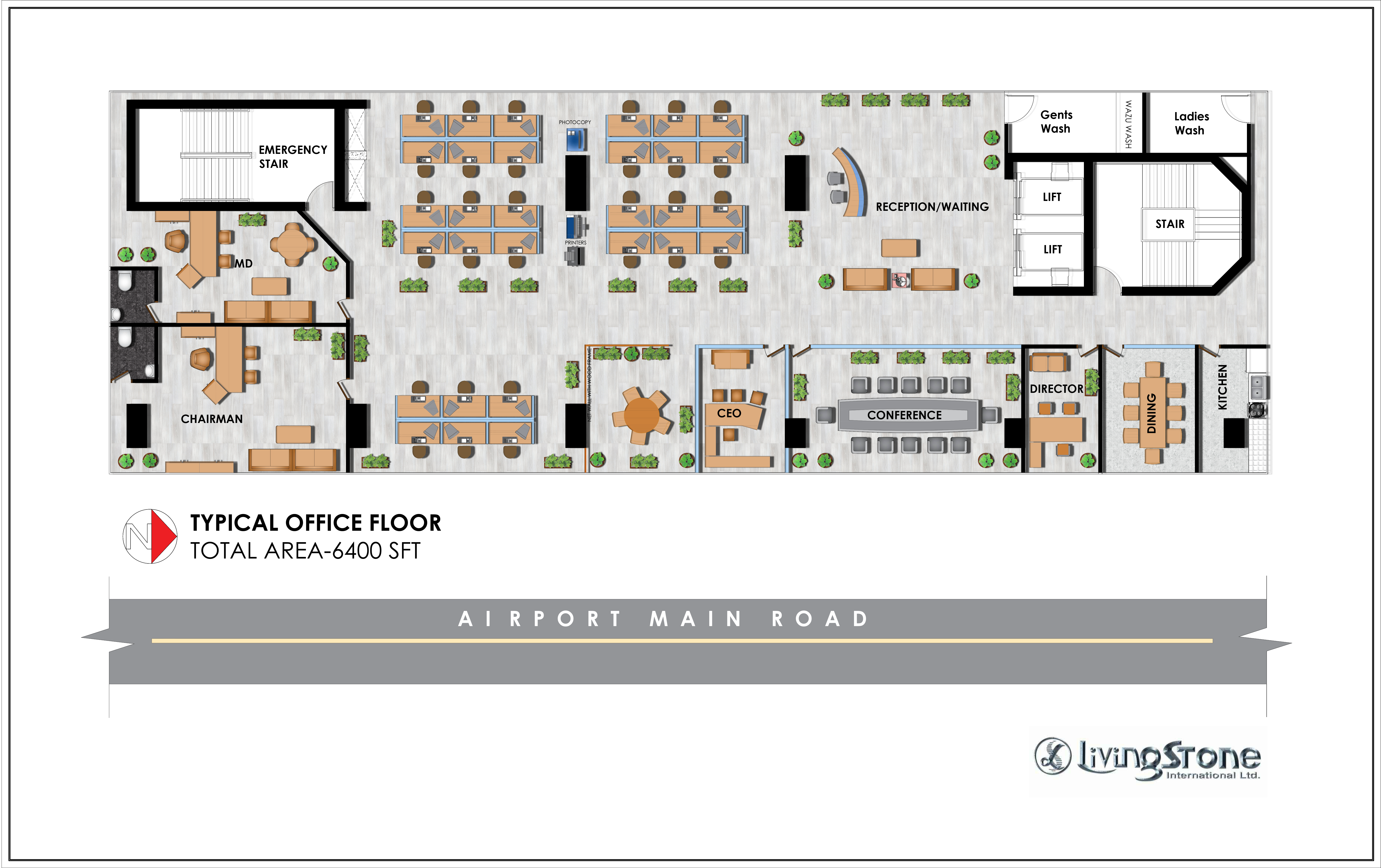 6) Floor Plan Typical Office floor plan